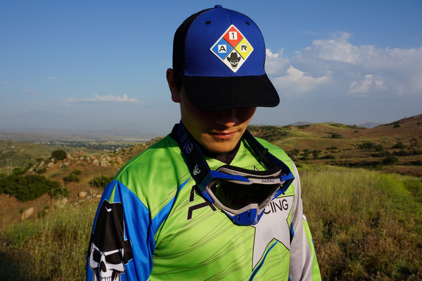 A1R  Blue Off-road Goggles